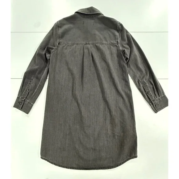 Madewell Womens Black Denim Button Front Mini Shirt Dress H2278 Size XS W474 - Picture 7 of 10